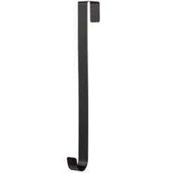 Sullivans Wreath Hanger Over The Door - Large 14" Metal Hook For Spring Decorations, Black (DOT113)