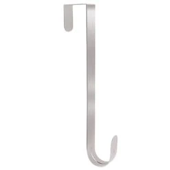 GENERIC 2 Pcs Of Over The Door Hanger Front Door Wreath Hook Organizer Nickel Size 12 In + 15 In