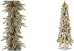 National Tree Company Pre-Lit 'Feel Real' Artificial Christmas Garland, Green, Arctic Spruce, White Lights, Decorated With Pine Cones, Plug In, Christmas Collection, 9 Feet 15 National Tree Company Pre-Lit 'Feel Real' Artificial Christmas Garland, Green, Arctic Spruce, White Lights, Decorated With Pine Cones, Plug In, Christmas Collection, 9 Feet -Department 56 Shop 31 gPAd35vL. AC