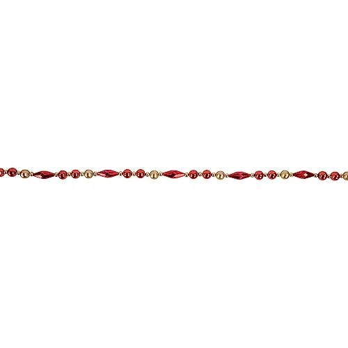 Northlight 9' Shiny And Matte Red And Gold Beaded Christmas Garland, Unlit 4 Northlight 9' Shiny And Matte Red And Gold Beaded Christmas Garland, Unlit - Image 4