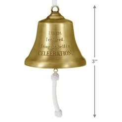 Hallmark Keepsake Christmas Ornament 2021 Year-Dated, Cancer Survivor's Bell, Metal -Department 56 Shop 316kygL9r9S