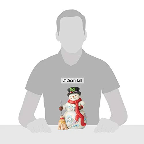 Enesco Jim Shore Heartwood Creek Snowman With Broom And Scarf Figurine, 8.5 Inch, Multicolor 2 Enesco Jim Shore Heartwood Creek Snowman With Broom And Scarf Figurine, 8.5 Inch, Multicolor - Image 2