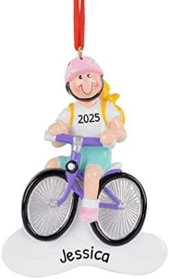 Personalized Bicycle Ornament 2022 - Mountain Bike Ornament, Dirt Bike Christmas Ornaments, Bicyclist Ornament, Bicycle Ornament - Cyclist Girl - Free Customization -Department 56 Shop 317jMBUuCoL. AC