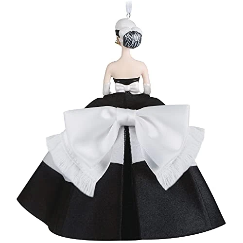 Hallmark Keepsake Christmas Ornament 2021, Barbie Black & White Forever, Porcelain And Fabric 2 Hallmark Keepsake Christmas Ornament 2021, Barbie Black & White Forever, Porcelain And Fabric - Image 2
