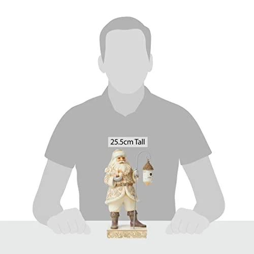 Enesco Jim Shore Heartwood Creek White Woodland Santa With Birch Birdhouse Figurine, 10 Inch, Multicolor 4 Enesco Jim Shore Heartwood Creek White Woodland Santa With Birch Birdhouse Figurine, 10 Inch, Multicolor - Image 4