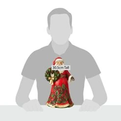 Enesco Jim Shore Heartwood Creek Santa Holding Holly Wreath Figurine, 12 Inch, Multicolor -Department 56 Shop 31DO2R47zNL