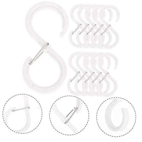Cabilock 32 Pcs Clo Drop Buckle Shaped White Clothes With Coat Bags Wreath Heavy Wardrobe Kitchen Kitchenware Bathroom Home Design Organization Hanging Storage Purse Hat Back S Hanger 5 Cabilock 32 Pcs Clo Drop Buckle Shaped White Clothes With Coat Bags Wreath Heavy Wardrobe Kitchen Kitchenware Bathroom Home Design Organization Hanging Storage Purse Hat Back S Hanger - Image 5