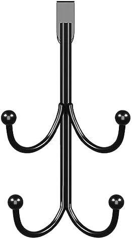 Worparsen No Tools Or Nails Required Wreath Hanger Metal Double Layer Hook Door Damage Easy Installation Hanging Christmas Wreaths Clothes Black 3pcs 5 Worparsen No Tools Or Nails Required Wreath Hanger Metal Double Layer Hook Door Damage Easy Installation Hanging Christmas Wreaths Clothes Black 3pcs - Image 5