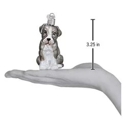 Old World Christmas Ornaments Pitbull Pup Glass Blown Ornaments For Christmas Tree -Department 56 Shop 31Ki2HTVdnL