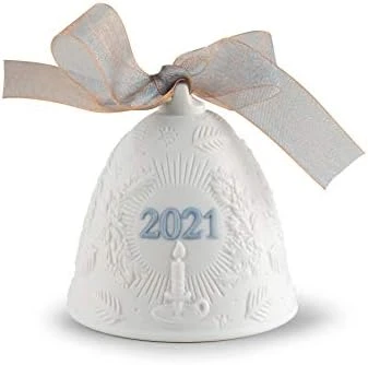 LLADRÓ 2021 Christmas Bell. Blue. Porcelain Christmas Bell. 5 LLADRÓ 2021 Christmas Bell. Blue. Porcelain Christmas Bell. - Image 5