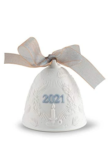 LLADRÓ 2021 Christmas Bell. Blue. Porcelain Christmas Bell. 1 LLADRÓ 2021 Christmas Bell. Blue. Porcelain Christmas Bell.