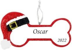 2023 Personalized Ornament Holly Dog Bone Christmas Tree Ornament Customized Decoration Pet Dog Puppy Dog Ornament Free Personalization -Department 56 Shop 31NT9APqKoL. AC