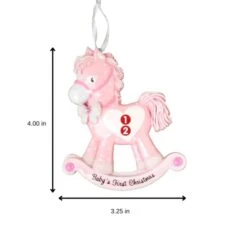2023 Personalized Ornament Baby's First Christmas Baby Girl Rocking Horse Christmas Tree Ornament Laser Engrave Customized Decoration Baby Ornaments-Free Personalization 9 2023 Personalized Ornament Baby's First Christmas Baby Girl Rocking Horse Christmas Tree Ornament Laser Engrave Customized Decoration Baby Ornaments-Free Personalization -Department 56 Shop 31NeAVnaQlL