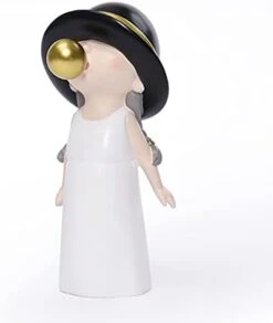 Kakizzy Little Girl Statues For Home Decor, Cute Shelf Decor Accents Modern Indoor Decorations For Office Decor Small Nick Nacks White Resin Sculptures Home Decorations For Living Room, C-Girl Green -Department 56 Shop 31O8DqYaLwS. AC