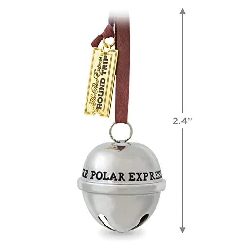 Hallmark Keepsake Christmas Ornament 2022, The Polar Express Santa's Sleigh Bell, Metal 4 Hallmark Keepsake Christmas Ornament 2022, The Polar Express Santa's Sleigh Bell, Metal - Image 4