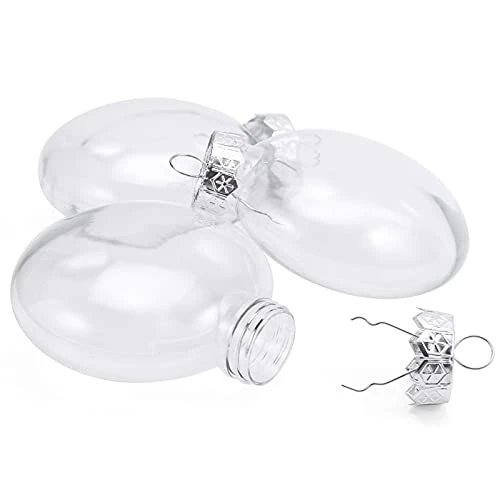 Auihiay 10 Pack Christmas Clear Plastic Ornament Discs, 3.15 Inch Fillable Ornament Balls For DIY Craft Projects, Wedding, Birthday, Valentine's Day Party, Home Decorations (80 Mm) 2 Auihiay 10 Pack Christmas Clear Plastic Ornament Discs, 3.15 Inch Fillable Ornament Balls For DIY Craft Projects, Wedding, Birthday, Valentine's Day Party, Home Decorations (80 Mm) - Image 2