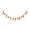 Glitzhome 72" L Fall Fabric Gnomes Garland Hanging Pumpkin Felt Garland For Fireplace Wall Decor