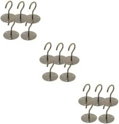 Yardwe 2 Sets Plant Hook Outdoor Wreath Hanger White Wreath Hanger Metal Clothes Rack Heavy Duty Wall Mount Lanterns Hanger Iron Ceiling Hook Outdoor Garland Hooks Ceiling Hanger Screw-in -Department 56 Shop 31TcEBAbleL. AC