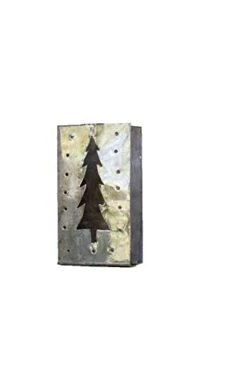 Kalalou Tin Bag Christmas Tree Luminary