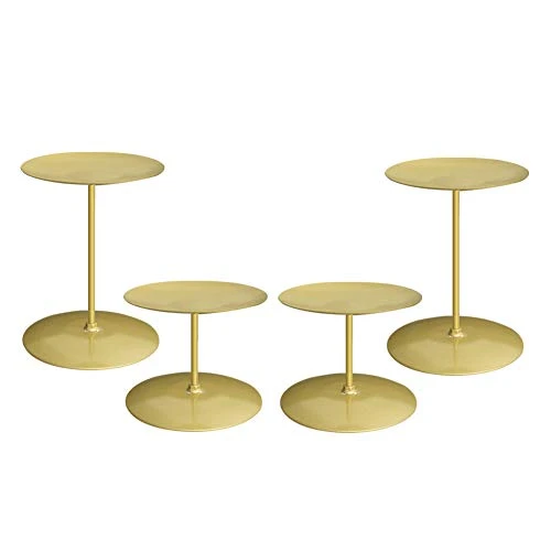 Jiyimi Christmas Candelabras Gold Candle Holders Set Of 4 Round Plate For Tables Fireplace Floor Centerpieces Metal Iron Candlestick For Pillar Candles 6 Jiyimi Christmas Candelabras Gold Candle Holders Set Of 4 Round Plate For Tables Fireplace Floor Centerpieces Metal Iron Candlestick For Pillar Candles - Image 6