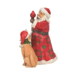 Enesco Jim Shore Heartwood Creek Santa With Cardinal And Dog Figurine, 6.25 In H, Multicolor -Department 56 Shop 31VA4hVirOL