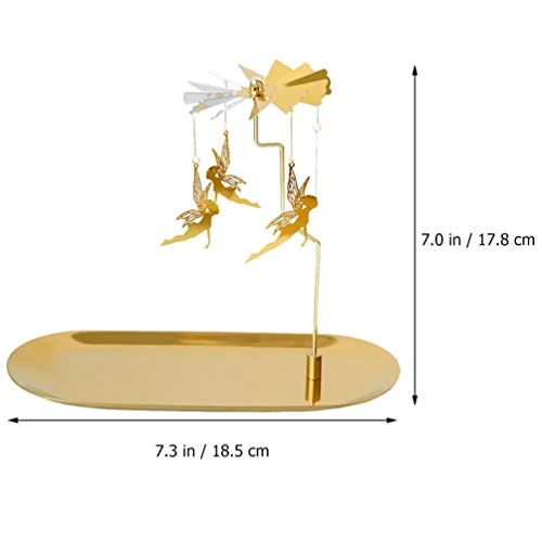 Minkissy Wedding Table Decor Wedding Table Decor 1 Set Christmas Candle Holder, Metal Rotating Candle Holder Without Candle For Home Christmas Decoration (Golden) Carousel Candle Holder 2 Minkissy Wedding Table Decor Wedding Table Decor 1 Set Christmas Candle Holder, Metal Rotating Candle Holder Without Candle For Home Christmas Decoration (Golden) Carousel Candle Holder - Image 2