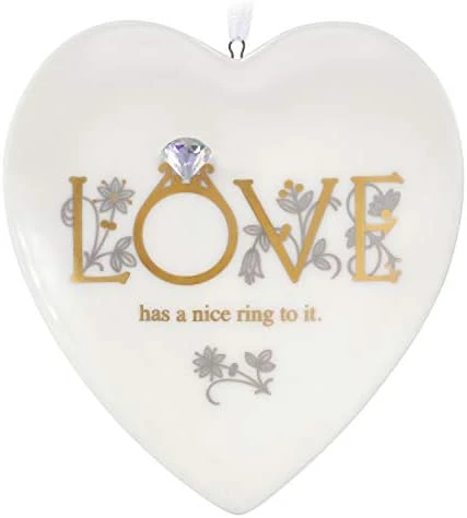 Hallmark Keepsake Christmas Ornament 2020 First Comes Love Engagement Ring Heart Porcelain 6 Hallmark Keepsake Christmas Ornament 2020 First Comes Love Engagement Ring Heart Porcelain - Image 6