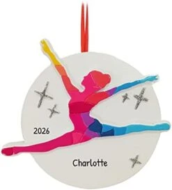 Personalized Gymnastics Ornament For Girl 2022 - Gifts For Gymnasts, Gymnastics Christmas Ornament, Gymnast Ornament, Gymnastics Gifts, Gymnast Gifts - Blue Leotard - Free Customization -Department 56 Shop 31aMLtM0eML. AC