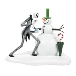Department 56 Disney The Nightmare Before Christmas Village Accessories Jack Skellington Sees His First Snowman Figurine, 3.9 Inch, Multicolor