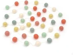Glaciart One Wool Felt Ball Garland - Pom Pom Garland - 9 Feet, 40 Balls, 4 Monochrome Colors, Pom Pom Decorations, Nursery Decor, Bunting, Birthday Party Decorations, Easter, Photo Prop -Department 56 Shop 31arlb1bg5L. AC