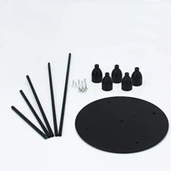 VINCIGANT Black Candle Holders For Taper Candles,Metal 5 Arms Candelabra Table Centerpieces, Christmas Halloween Fireplace Decoration Candlesticks -Department 56 Shop 31azBiBcZ2L