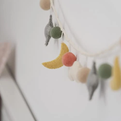 Én Gry & Sif Night Garland- Felt Clouds, Garland Decor, Room Decor For Boys And Girls, Banner Garland, Garland Tassel, Star Garland Room Decor, Banner Garland, Classroom Garland Decor, 6 Ft 6 Én Gry & Sif Night Garland- Felt Clouds, Garland Decor, Room Decor For Boys And Girls, Banner Garland, Garland Tassel, Star Garland Room Decor, Banner Garland, Classroom Garland Decor, 6 Ft - Image 6