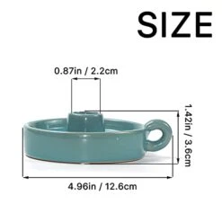 Kendiis Candle Holder Ceramic Candlestick Holder, Set Of 2, Candlelight Stand For Spell Candles, Taper Candles, And Incense, Halloween Christmas Room Decoration Display (Blue) -Department 56 Shop 31cifR5lfQL