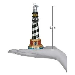 Old World Christmas Collection Glass Blown Ornaments For Christmas Tree Cape Hatteras Lighthouse, 20017 -Department 56 Shop 31dUpROxiML