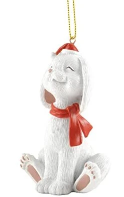 Whimsical White Bunny Christmas Ornament Figurine Holiday Collectible - Happy Bunny Collection - Bunny Lover Gifts For Women, Christmas Tree Ornaments, Bunny Christmas Ornaments -Department 56 Shop 31eON9UGzFL