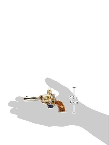 Old World Christmas Ornaments: Gun Collection Glass Blown Ornaments For Christmas Tree, Western Revolver 4 Old World Christmas Ornaments: Gun Collection Glass Blown Ornaments For Christmas Tree, Western Revolver - Image 4