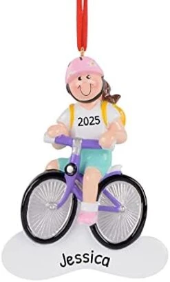 Personalized Bicycle Ornament 2022 - Mountain Bike Ornament, Dirt Bike Christmas Ornaments, Bicyclist Ornament, Bicycle Ornament - Cyclist Girl - Free Customization -Department 56 Shop 31h6GBPlkL. AC