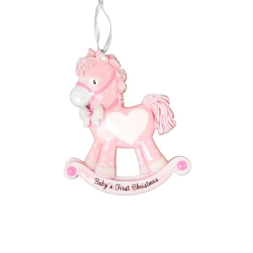 2023 Personalized Ornament Baby's First Christmas Baby Girl Rocking Horse Christmas Tree Ornament Laser Engrave Customized Decoration Baby Ornaments-Free Personalization 2 2023 Personalized Ornament Baby's First Christmas Baby Girl Rocking Horse Christmas Tree Ornament Laser Engrave Customized Decoration Baby Ornaments-Free Personalization - Image 2