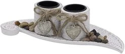 Fovasen Shabby Chic Tea Light Candle Holders, Romantic Valentines Christmas Decor Rustic Candle Holder Set Wooden Votive Candlestick With Tray And Rocks For Coffee Dining Table Center Decor-Set Of 2 17 Fovasen Shabby Chic Tea Light Candle Holders, Romantic Valentines Christmas Decor Rustic Candle Holder Set Wooden Votive Candlestick With Tray And Rocks For Coffee Dining Table Center Decor-Set Of 2 -Department 56 Shop 31klfC gPwS. AC