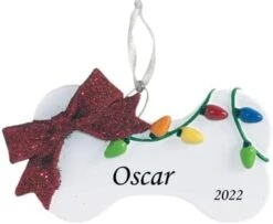 2023 Personalized Ornament Holly Dog Bone Christmas Tree Ornament Customized Decoration Pet Dog Puppy Dog Ornament Free Personalization -Department 56 Shop 31mxQA9Rz0L. AC