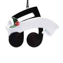 UniqXmas Personalized Music Note Christmas Ornament 2023 | Musical Symbol With Ribbon And Holly Berry For Xmas Tree | Musician Composer Singer Music Lover Keepsake Gift - Custom Name & Year