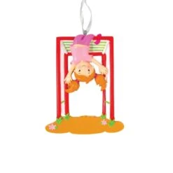 2023 Kids Personalized Christmas Tree Ornament – Girl On Jungle Gym Custom Customized Child Merry Christmas Ornament For Boys & Girls - Artisanal Decoration With Free Personalization