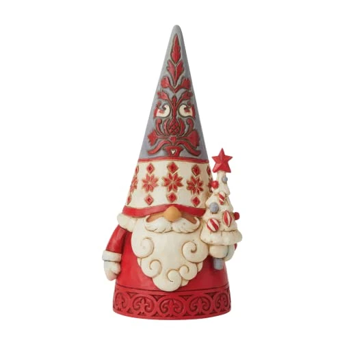 Enesco Jim Shore Heartwood Creek Nordic Noel Gnome With Tree Cozy Christmas Figurine, 6.61 Inch, Multicolor 1 Enesco Jim Shore Heartwood Creek Nordic Noel Gnome With Tree Cozy Christmas Figurine, 6.61 Inch, Multicolor