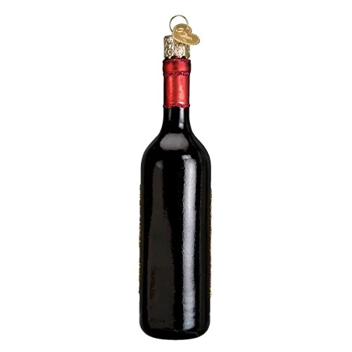 Old World Christmas Glass Blown Ornament Red Wine Bottle (32291) 3 Old World Christmas Glass Blown Ornament Red Wine Bottle (32291) - Image 3