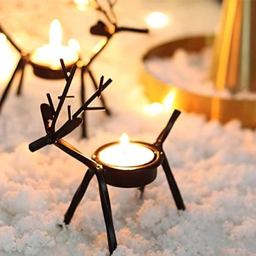 ChezMax Cast Iron Long Feet Birds Christmas Candleholders Black Vintage Tea Light Candle Holders Metal Tabletop Home Decoration 8 ChezMax Cast Iron Long Feet Birds Christmas Candleholders Black Vintage Tea Light Candle Holders Metal Tabletop Home Decoration - Image 8