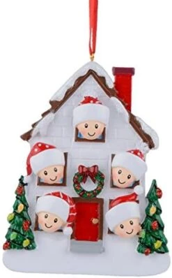 Christmas House Personalized Family Of 3 Ornament - Family Of New Home Christmas Ornament - 2022 Christmas Tree Decoration Gift Kids Grandkids - Custom Family Keepsake -Department 56 Shop 410PMQpXCFL. AC