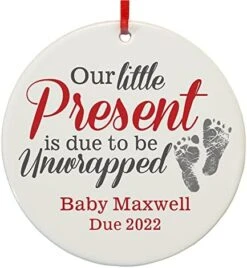 Let's Make Memories Personalized Baby On The Way Christmas Ornament - Expecting Parents -Department 56 Shop 410RKaSkqML. AC