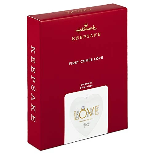 Hallmark Keepsake Christmas Ornament 2020 First Comes Love Engagement Ring Heart Porcelain 3 Hallmark Keepsake Christmas Ornament 2020 First Comes Love Engagement Ring Heart Porcelain - Image 3