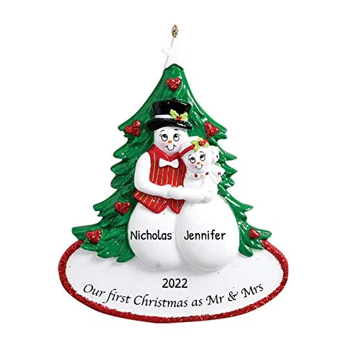 Personalized Christmas Ornaments For Couples - Couples Ornament - Snowman Couple Ornaments For Christmas Tree Mr & Mrs Couple Couples First Christmas Ornament - Free Customization 1 Personalized Christmas Ornaments For Couples - Couples Ornament - Snowman Couple Ornaments For Christmas Tree Mr & Mrs Couple Couples First Christmas Ornament - Free Customization