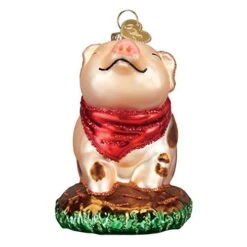Old World Christmas Piggy In The Puddle Ornament, Pink -Department 56 Shop 410jYW0W2iL